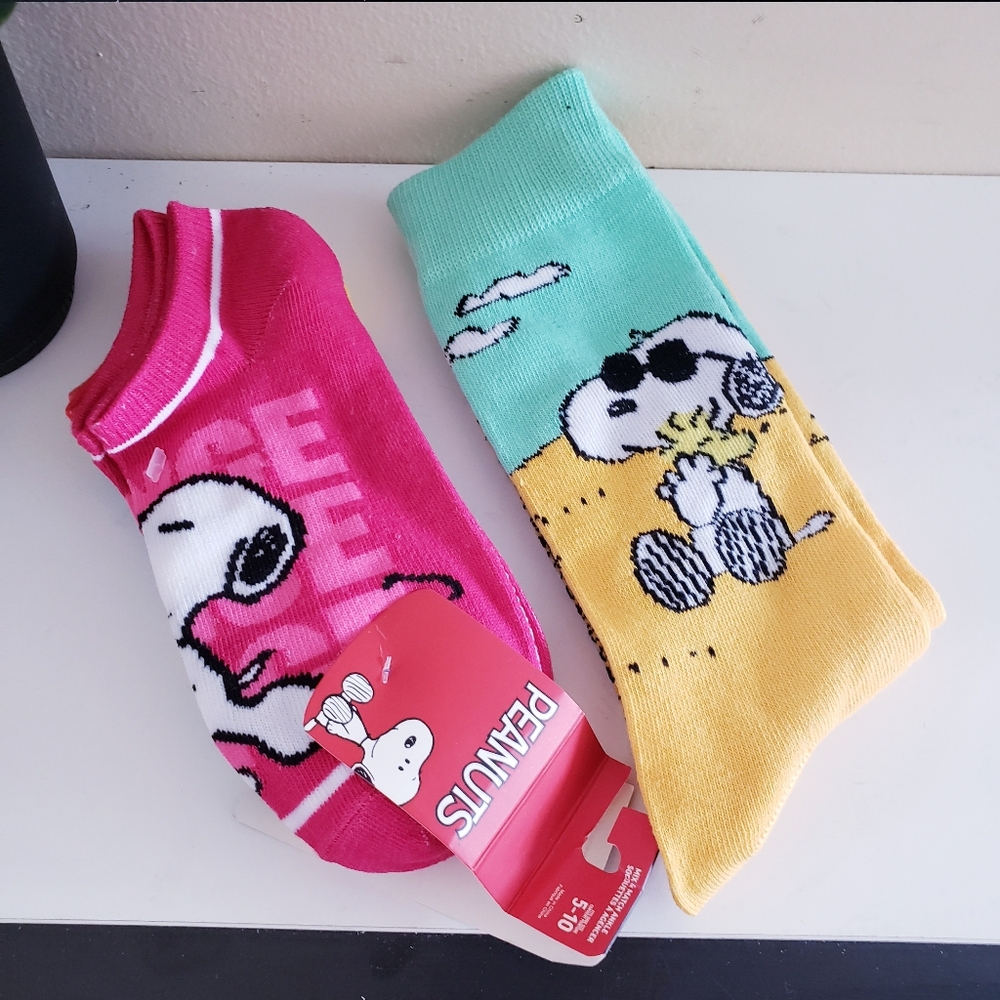 Peanuts NWT Ankle Socks & Tall Socks - Sz 5 - 10 Bundle